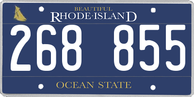 RI license plate 268855