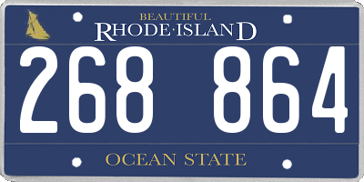 RI license plate 268864