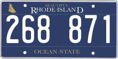 RI license plate 268871
