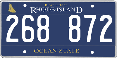 RI license plate 268872