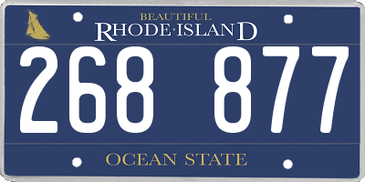 RI license plate 268877