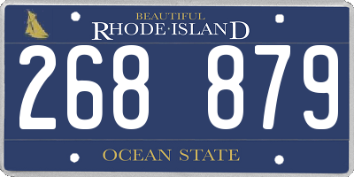 RI license plate 268879