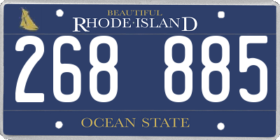 RI license plate 268885