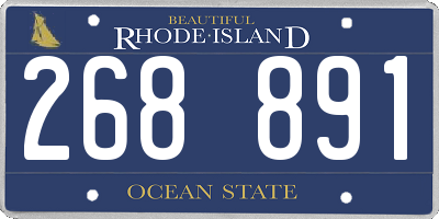 RI license plate 268891
