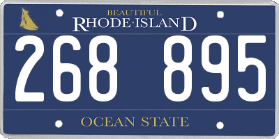 RI license plate 268895