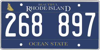 RI license plate 268897