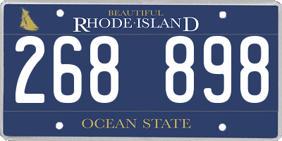 RI license plate 268898