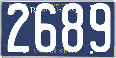 RI license plate 2689