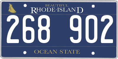 RI license plate 268902