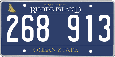 RI license plate 268913