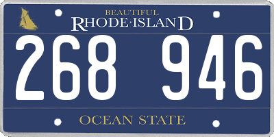 RI license plate 268946