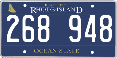 RI license plate 268948