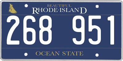 RI license plate 268951