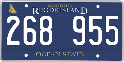 RI license plate 268955