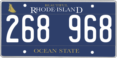 RI license plate 268968