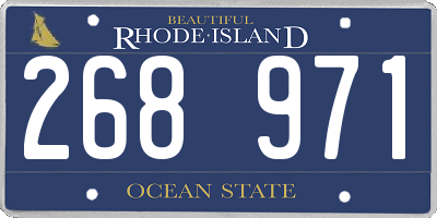 RI license plate 268971
