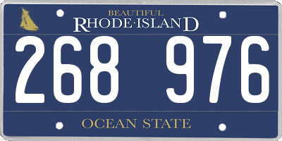RI license plate 268976