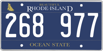 RI license plate 268977