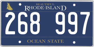 RI license plate 268997