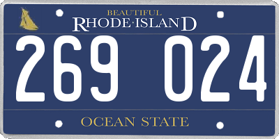 RI license plate 269024