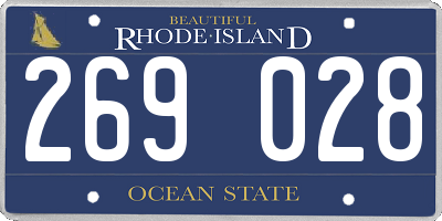 RI license plate 269028