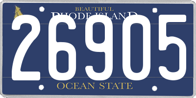 RI license plate 26905