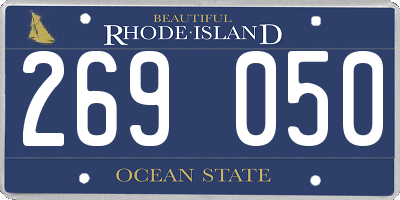RI license plate 269050