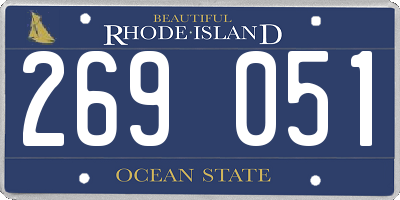 RI license plate 269051