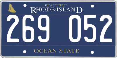 RI license plate 269052