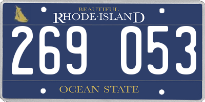 RI license plate 269053