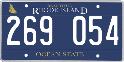 RI license plate 269054