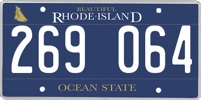 RI license plate 269064