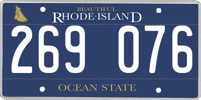RI license plate 269076