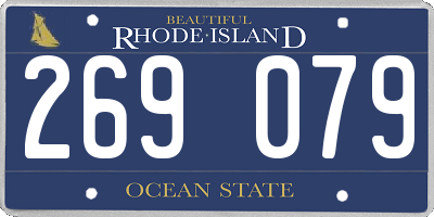 RI license plate 269079