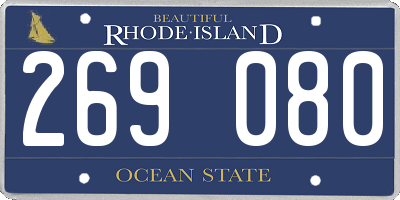 RI license plate 269080