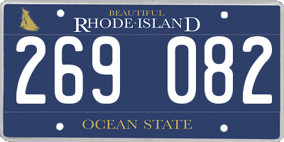 RI license plate 269082