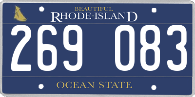RI license plate 269083