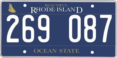 RI license plate 269087