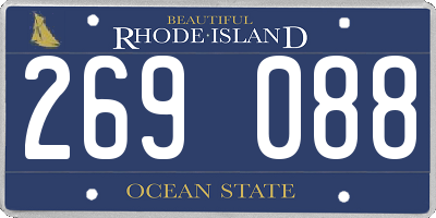 RI license plate 269088