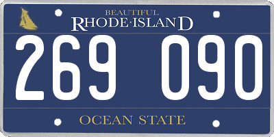 RI license plate 269090
