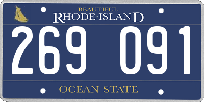 RI license plate 269091