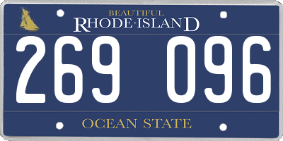 RI license plate 269096