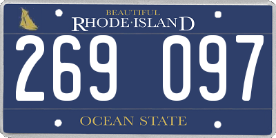 RI license plate 269097