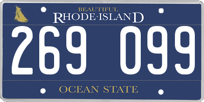 RI license plate 269099