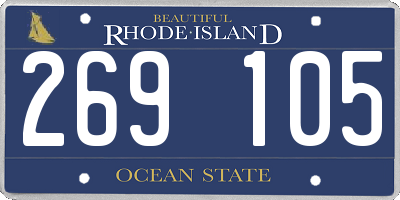 RI license plate 269105