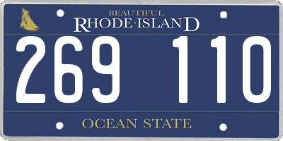RI license plate 269110
