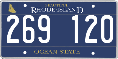 RI license plate 269120