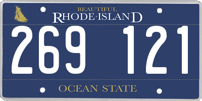 RI license plate 269121