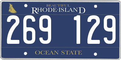 RI license plate 269129