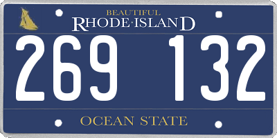 RI license plate 269132